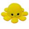 Jucarie de plus cu doua fete Octopus Flip Flop, Caracatita, Galben, 20 cm