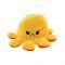 Jucarie de plus cu doua fete Octopus Flip Flop, Caracatita, Galben, 20 cm