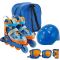 Set de role reglabile Desire, Action One, cu casca, protectii si geanta transport, marimea L (39-42), Albastru