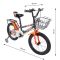 Bicicleta cu roti ajutatoare, Action One Arrow, 16 inch, 5-7 ani, Gri