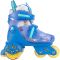 Set de role incepatori, Action One, roti luminoase, cu casca, protectii si geanta de transport, S (31-34), Blue