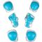 Set de role incepatori, Action One, roti luminoase, cu casca, protectii si geanta de transport, S (31-34), Blue