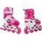 Set de role, Action One, Power Sport, roti luminoase, cu casca, protectii si geanta transport, S (31-34), Roz