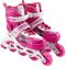 Set de role, Action One, Power Sport, roti luminoase, cu casca, protectii si geanta transport, S (31-34), Roz