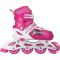 Set de role, Action One, Power Sport, roti luminoase, cu casca, protectii si geanta transport, S (31-34), Roz