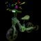 Bicicleta 2 in 1, Action One, cu roti ajutatoare si pedale detasabile, Verde