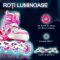 Role reglabile, Action One, Little Mermaid, roti luminoase, sina aluminiu, M (35-38), Roz