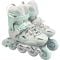 Role reglabile, Action One, Pastel Mint Green, roti luminoase din silicon, sina aluminiu, S (28-31)