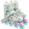 Role reglabile, Action One, Pastel Mint Green, roti luminoase din silicon, sina aluminiu, S (28-31)