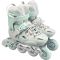 Role reglabile, Action One, Pastel Mint Green, roti luminoase din silicon, sina aluminiu, M (32-35)