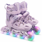 Role reglabile, Action One, Pastel Lila, roti luminoase din silicon, sina aluminiu, S (28-31)