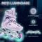 Role reglabile, Action One, Pastel Lila, roti luminoase din silicon, sina aluminiu, M (32-35)