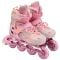 Role reglabile, Action One, Unicorn, roti luminoase din silicon, sina aluminiu, M (33-37), Roz