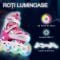 Role reglabile, Action One, Pinky, roti luminoase din silicon, sina aluminiu, M (35-38), Roz