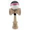 Jucarie de indemanare din lemn, Kendama X, Flippy, Royal Spike, King Size V3, Super Sticky, 18 cm, Roz