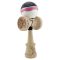 Jucarie de indemanare din lemn, Kendama X, Flippy, Royal Spike, King Size V3, Super Sticky, 18 cm, Roz