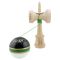 Jucarie de indemanare din lemn, Kendama X, Flippy, Royal Spike, King Size V3, Super Sticky, 18 cm, Verde