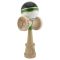 Jucarie de indemanare din lemn, Kendama X, Flippy, Royal Spike, King Size V3, Super Sticky, 18 cm, Verde