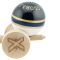 Jucarie de indemanare din lemn, Kendama X, Flippy, Royal Spike, King Size V3, Super Sticky, 18 cm, Albastru