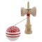 Jucarie de indemanare din lemn, Kendama X, Flippy, Chicanos, King Size V3, Super Sticky, 18 cm, Rosu, Alb