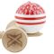 Jucarie de indemanare din lemn, Kendama X, Flippy, Chicanos, King Size V3, Super Sticky, 18 cm, Rosu, Alb