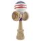 Jucarie de indemanare din lemn, Kendama X, Flippy, Chicanos, King Size V3, Super Sticky, 18 cm, Mov, Alb