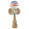 Jucarie de indemanare din lemn, Kendama X, Flippy, Chicanos, King Size V3, Super Sticky, 18 cm, Albastru, Alb