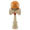 Jucarie de indemanare din lemn, Kendama X, Flippy, Rainbow, King Size V3, Super Sticky, 18 cm, Portocaliu, Maro