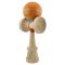 Jucarie de indemanare din lemn, Kendama X, Flippy, Rainbow, King Size V3, Super Sticky, 18 cm, Portocaliu, Maro