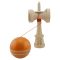 Jucarie de indemanare din lemn, Kendama X, Flippy, Rainbow, King Size V3, Super Sticky, 18 cm, Portocaliu, Maro
