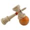 Jucarie de indemanare din lemn, Kendama X, Flippy, Rainbow, King Size V3, Super Sticky, 18 cm, Portocaliu, Maro