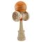 Jucarie de indemanare din lemn, Kendama X, Flippy, Rainbow, King Size V3, Super Sticky, 18 cm, Portocaliu, Maro