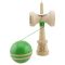 Jucarie de indemanare din lemn, Kendama X, Flippy, Rainbow, King Size V3, Super Sticky, 18 cm, Verde, Maro