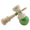 Jucarie de indemanare din lemn, Kendama X, Flippy, Rainbow, King Size V3, Super Sticky, 18 cm, Verde, Maro