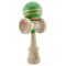 Jucarie de indemanare din lemn, Kendama X, Flippy, Rainbow, King Size V3, Super Sticky, 18 cm, Verde, Maro
