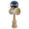 Jucarie de indemanare din lemn, Kendama X, Flippy, Rainbow, King Size V3, Super Sticky, 18 cm, Albastru, Maro