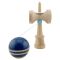 Jucarie de indemanare din lemn, Kendama X, Flippy, Rainbow, King Size V3, Super Sticky, 18 cm, Albastru, Maro