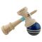 Jucarie de indemanare din lemn, Kendama X, Flippy, Rainbow, King Size V3, Super Sticky, 18 cm, Albastru, Maro