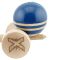 Jucarie de indemanare din lemn, Kendama X, Flippy, Rainbow, King Size V3, Super Sticky, 18 cm, Albastru, Maro