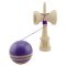 Jucarie de indemanare din lemn, Kendama X, Flippy, Rainbow, King Size V3, Super Sticky, 18 cm, Indigo, Maro