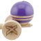 Jucarie de indemanare din lemn, Kendama X, Flippy, Rainbow, King Size V3, Super Sticky, 18 cm, Indigo, Maro