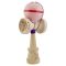 Jucarie de indemanare din lemn, Kendama X, Flippy, Silken, King Size V3, Super Sticky, 18 cm, Roz