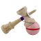 Jucarie de indemanare din lemn, Kendama X, Flippy, Silken, King Size V3, Super Sticky, 18 cm, Roz