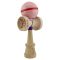 Jucarie de indemanare din lemn, Kendama X, Flippy, Silken, King Size V3, Super Sticky, 18 cm, Roz