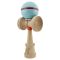 Jucarie de indemanare din lemn, Kendama X, Flippy, Silken, King Size V3, Super Sticky, 18 cm, Albastru