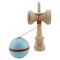 Jucarie de indemanare din lemn, Kendama X, Flippy, Silken, King Size V3, Super Sticky, 18 cm, Albastru