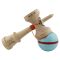 Jucarie de indemanare din lemn, Kendama X, Flippy, Silken, King Size V3, Super Sticky, 18 cm, Albastru