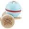 Jucarie de indemanare din lemn, Kendama X, Flippy, Silken, King Size V3, Super Sticky, 18 cm, Albastru
