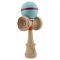 Jucarie de indemanare din lemn, Kendama X, Flippy, Silken, King Size V3, Super Sticky, 18 cm, Albastru
