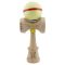 Jucarie de indemanare din lemn, Kendama X, Flippy, Silken, King Size V3, Super Sticky, 18 cm, Cream Galben